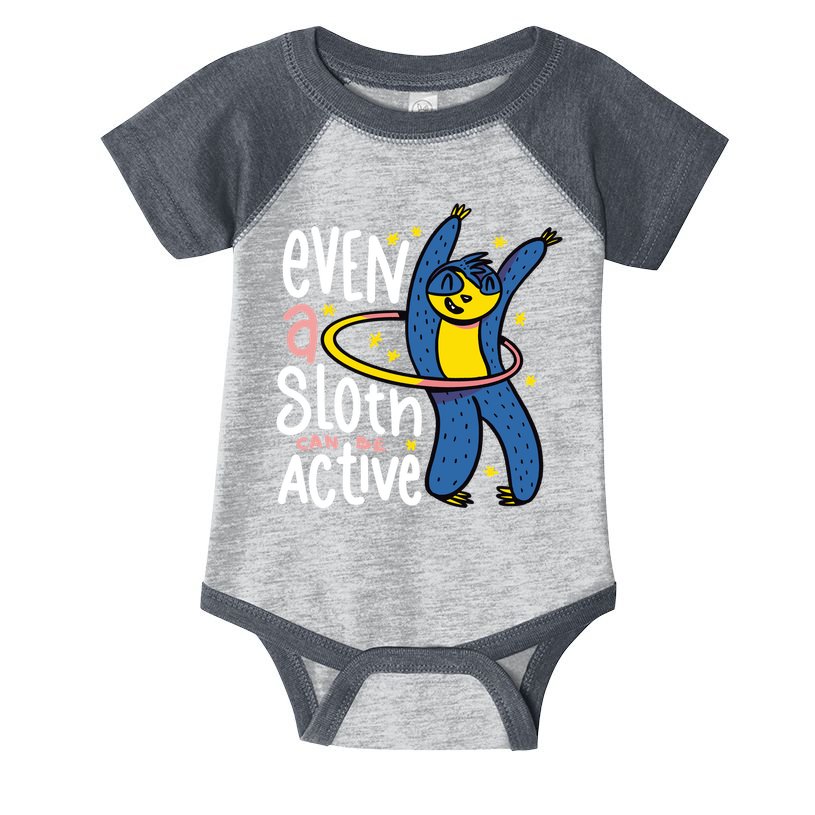 Active Sloth Funny Infant Baby Jersey Bodysuit