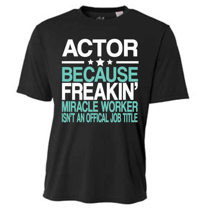 Actor Miracle Worker Official Job Title Cooling Performance Crew T-Shirt