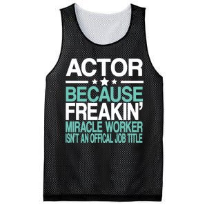 Actor Miracle Worker Official Job Title Mesh Reversible Basketball Jersey Tank