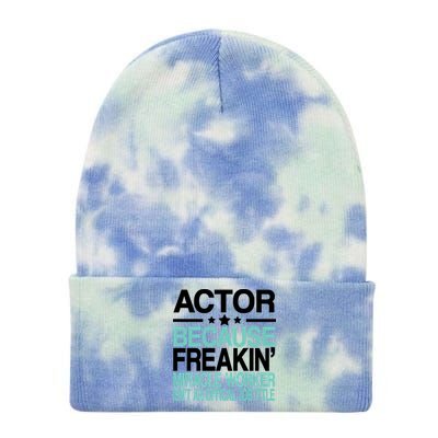 Actor Miracle Worker Official Job Title Tie Dye 12in Knit Beanie