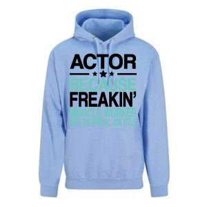 Actor Miracle Worker Official Job Title Unisex Surf Hoodie