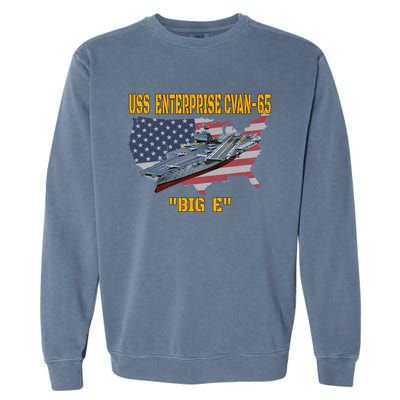 Aircraft Carrier Uss Enterprise Cvancute Gift65 Veterans Day Gift Garment-Dyed Sweatshirt