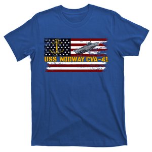 Aircraft Carrier Uss Midway Cva41 Veterans Day FatherS Day T-Shirt