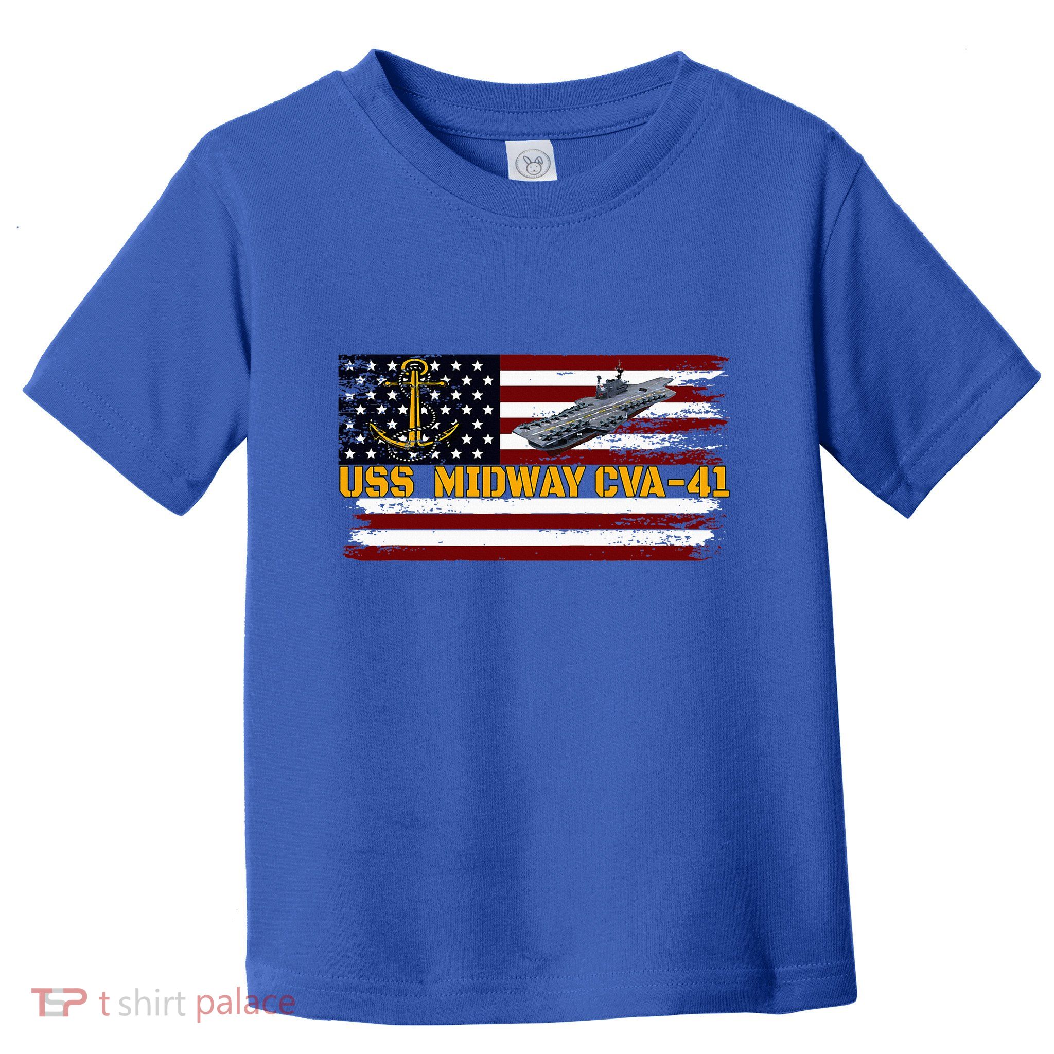 Aircraft Carrier Uss Midway Cva41 Veterans Day FatherS Day Toddler T-Shirt