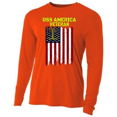 Aircraft Carrier Uss America Cvcute Gift66 Cvacute Gift66 Veteran's Day Meaningf Cooling Performance Long Sleeve Crew