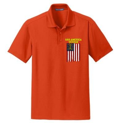 Aircraft Carrier Uss America Cvcute Gift66 Cvacute Gift66 Veteran's Day Meaningf Dry Zone Grid Polo