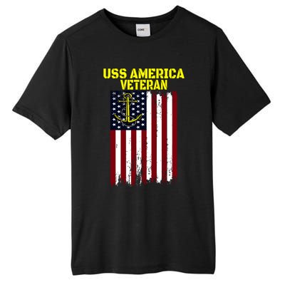 Aircraft Carrier Uss America Cvcute Gift66 Cvacute Gift66 Veteran's Day Meaningf Tall Fusion ChromaSoft Performance T-Shirt