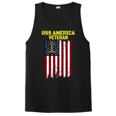 Aircraft Carrier Uss America Cvcute Gift66 Cvacute Gift66 Veteran's Day Meaningf PosiCharge Competitor Tank