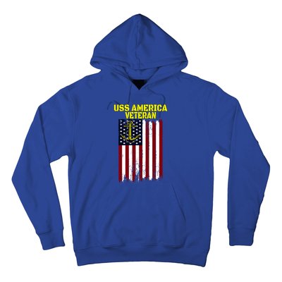 Aircraft Carrier Uss America Cvcute Gift66 Cvacute Gift66 Veteran's Day Meaningf Hoodie