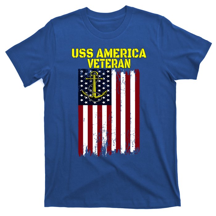 Aircraft Carrier Uss America Cvcute Gift66 Cvacute Gift66 Veteran's Day Meaningf T-Shirt