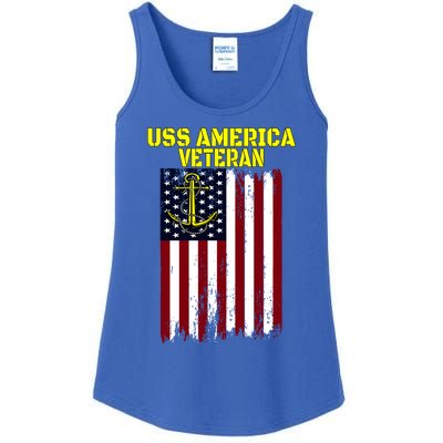 Aircraft Carrier Uss America Cvcute Gift66 Cvacute Gift66 Veteran's Day Meaningf Ladies Essential Tank