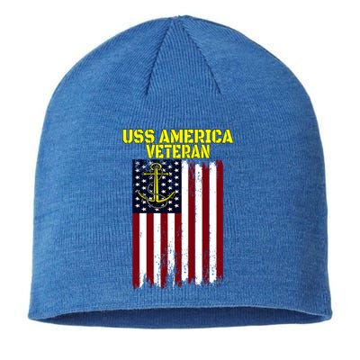 Aircraft Carrier Uss America Cvcute Gift66 Cvacute Gift66 Veteran's Day Meaningf Sustainable Beanie