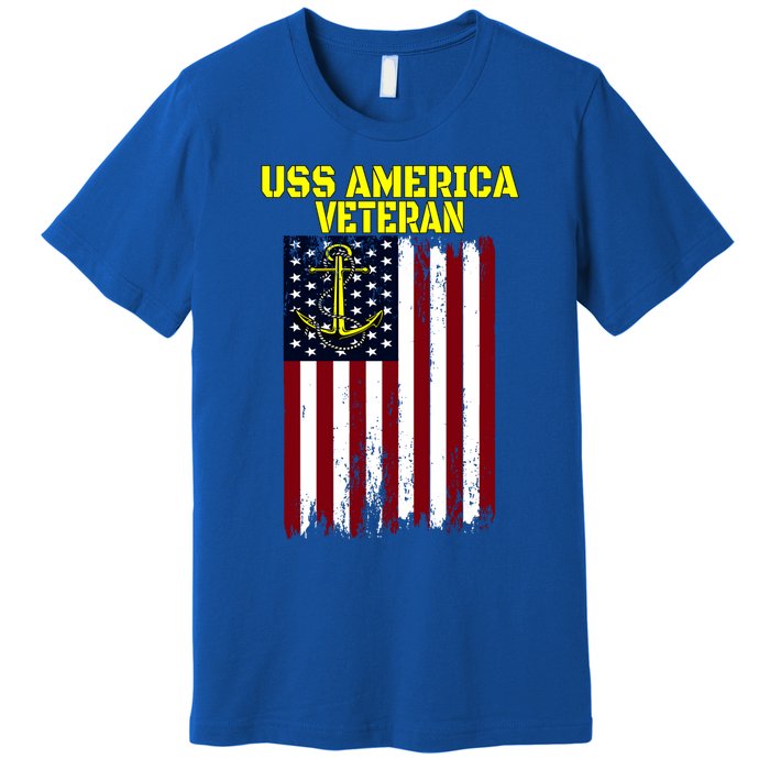 Aircraft Carrier Uss America Cvcute Gift66 Cvacute Gift66 Veteran's Day Meaningf Premium T-Shirt