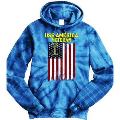 Aircraft Carrier Uss America Cvcute Gift66 Cvacute Gift66 Veteran's Day Meaningf Tie Dye Hoodie