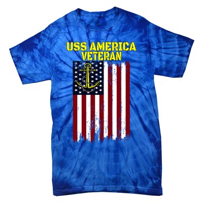 Aircraft Carrier Uss America Cvcute Gift66 Cvacute Gift66 Veteran's Day Meaningf Tie-Dye T-Shirt