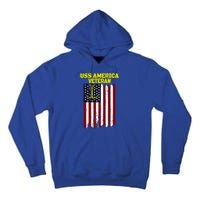 Aircraft Carrier Uss America Cvcute Gift66 Cvacute Gift66 Veteran's Day Meaningf Tall Hoodie