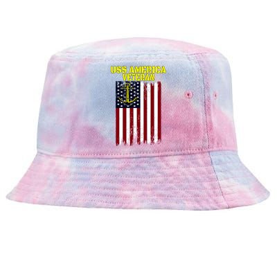 Aircraft Carrier Uss America Cvcute Gift66 Cvacute Gift66 Veteran's Day Meaningf Tie-Dyed Bucket Hat