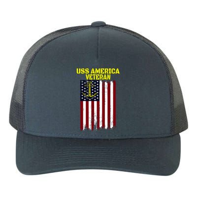 Aircraft Carrier Uss America Cvcute Gift66 Cvacute Gift66 Veteran's Day Meaningf Yupoong Adult 5-Panel Trucker Hat