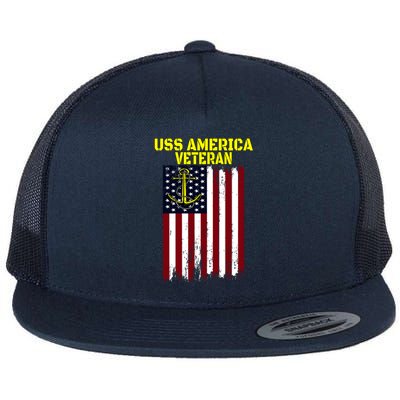 Aircraft Carrier Uss America Cvcute Gift66 Cvacute Gift66 Veteran's Day Meaningf Flat Bill Trucker Hat