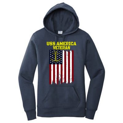 Aircraft Carrier Uss America Cvcute Gift66 Cvacute Gift66 Veteran's Day Meaningf Women's Pullover Hoodie