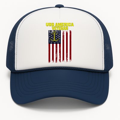 Aircraft Carrier Uss America Cvcute Gift66 Cvacute Gift66 Veteran's Day Meaningf Trucker Hat