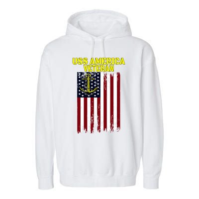 Aircraft Carrier Uss America Cvcute Gift66 Cvacute Gift66 Veteran's Day Meaningf Garment-Dyed Fleece Hoodie