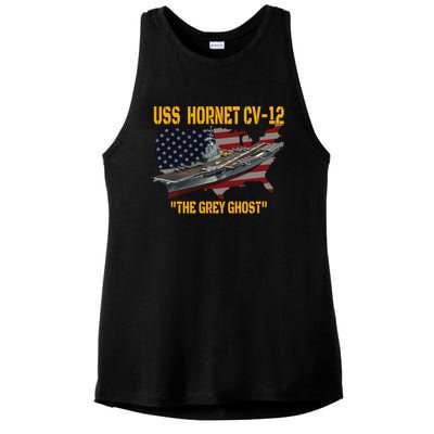 Aircraft Carrier Uss Hornet Cvfunny Gift12 Veterans Day Father's Day Funny Gift Ladies PosiCharge Tri-Blend Wicking Tank