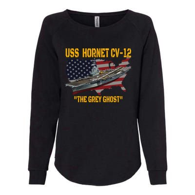 Aircraft Carrier Uss Hornet Cvfunny Gift12 Veterans Day Father's Day Funny Gift Womens California Wash Sweatshirt