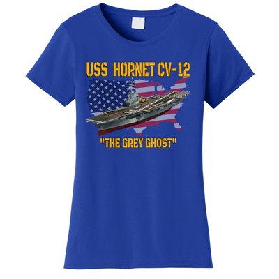 Aircraft Carrier Uss Hornet Cvfunny Gift12 Veterans Day Father's Day Funny Gift Women's T-Shirt