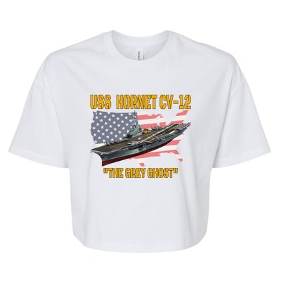 Aircraft Carrier Uss Hornet Cvfunny Gift12 Veterans Day Father's Day Funny Gift Bella+Canvas Jersey Crop Tee