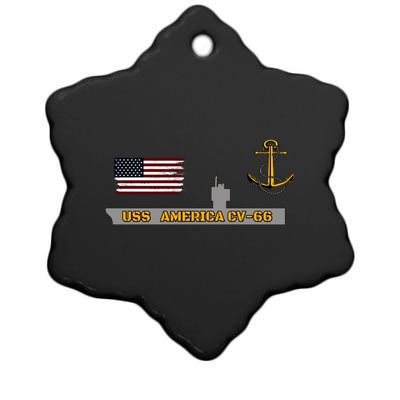 Aircraft Carrier Uss America Cvcool Gift66 Warship Veteran Grandpa Meaningful Gi Ceramic Star Ornament