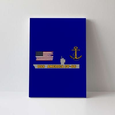 Aircraft Carrier Uss America Cvcool Gift66 Warship Veteran Grandpa Meaningful Gi Canvas