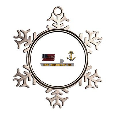 Aircraft Carrier Uss America Cvcool Gift66 Warship Veteran Grandpa Meaningful Gi Metallic Star Ornament