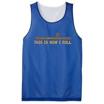 Aircraft Carrier Uss America Cvagift66 Warship Veteran Father Funny Gift Mesh Reversible Basketball Jersey Tank