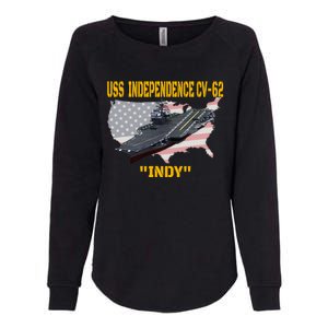 Aircraft Carrier Uss Independence Cv62 Veterans Day Womens California Wash Sweatshirt