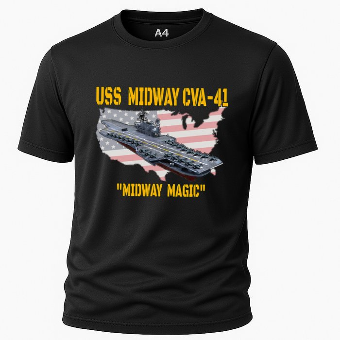 Aircraft Carrier Uss Midway Cva41 Veterans Day Cooling Performance Crew T-Shirt