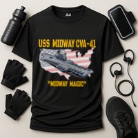 Aircraft Carrier Uss Midway Cva41 Veterans Day Cooling Performance Crew T-Shirt