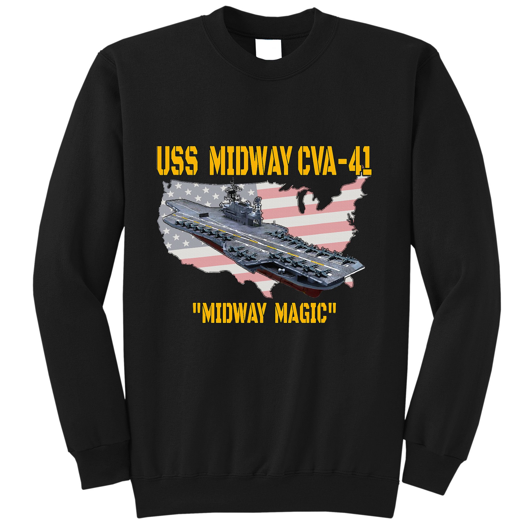 Aircraft Carrier Uss Midway Cva41 Veterans Day Sweatshirt