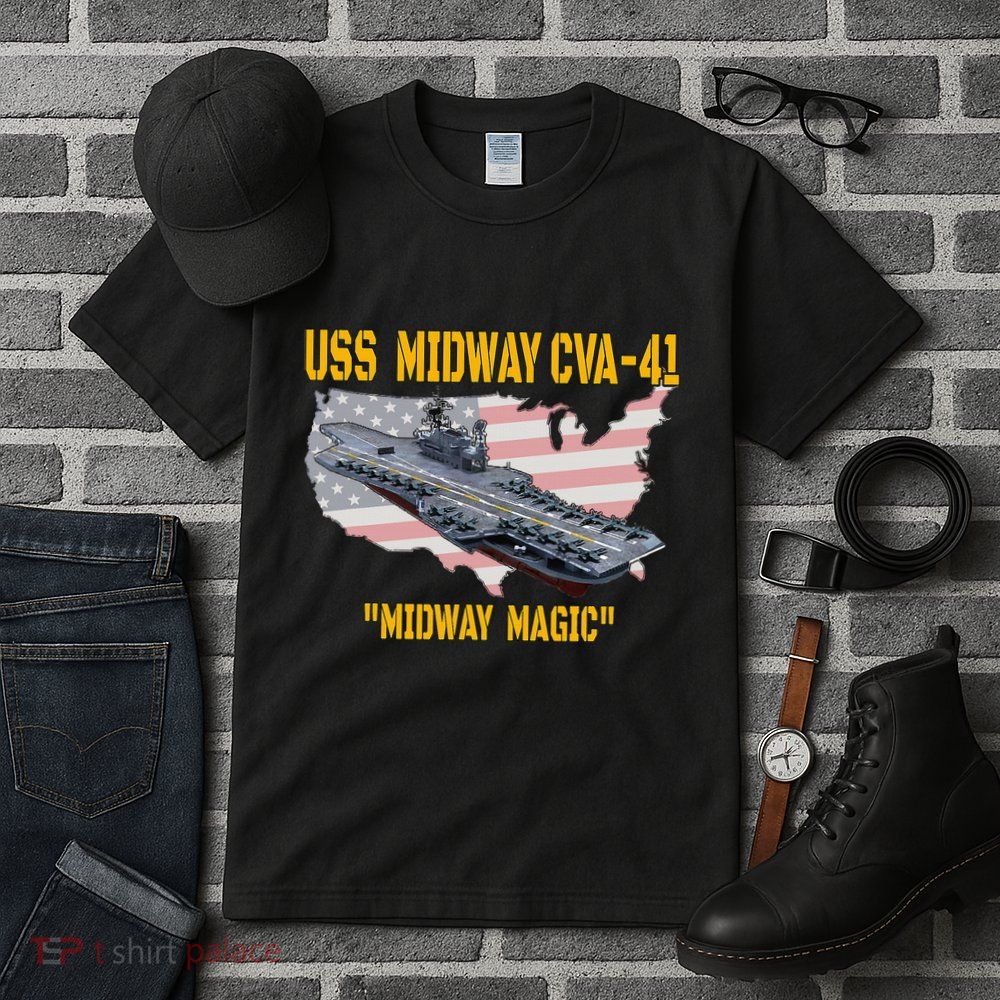 Aircraft Carrier Uss Midway Cva41 Veterans Day Tall T-Shirt