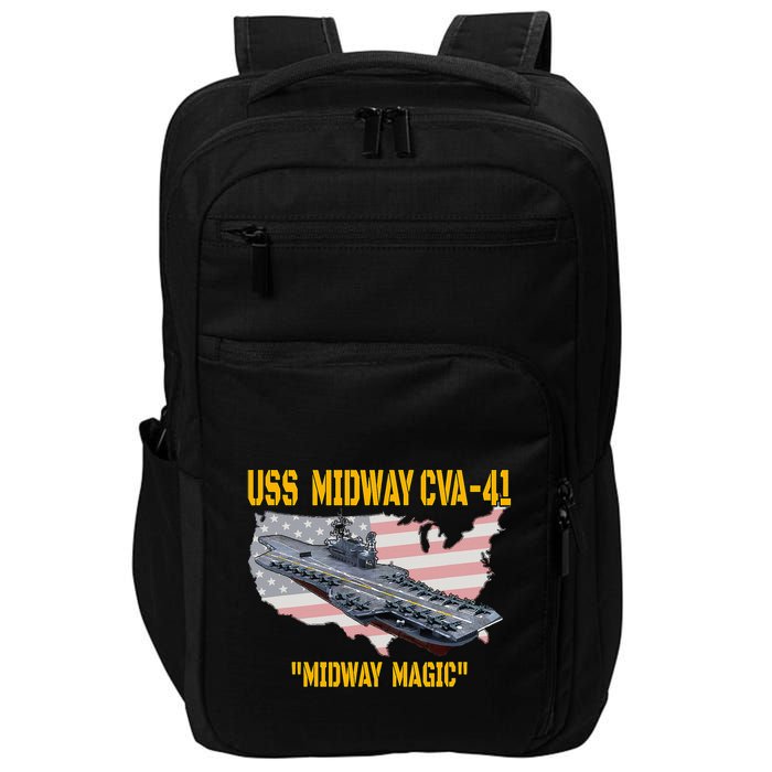 Aircraft Carrier Uss Midway Cva41 Veterans Day Impact Tech Backpack