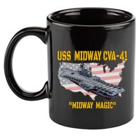 Aircraft Carrier Uss Midway Cva41 Veterans Day 11oz C Handle Ceramic Mug
