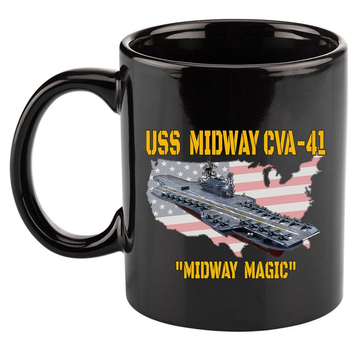 Aircraft Carrier Uss Midway Cva41 Veterans Day 11oz C Handle Ceramic Mug