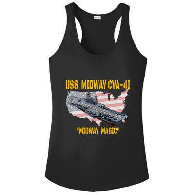 Aircraft Carrier Uss Midway Cva41 Veterans Day Ladies PosiCharge Competitor Racerback Tank