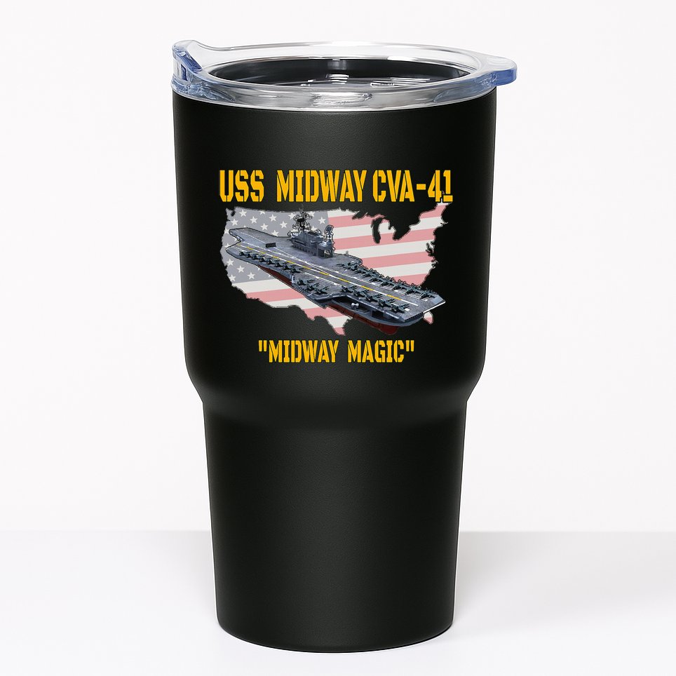 Aircraft Carrier Uss Midway Cva41 Veterans Day Tumbler