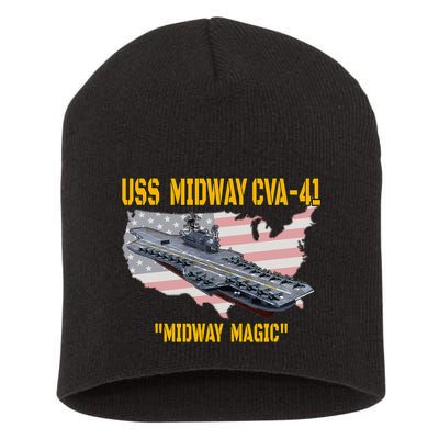 Aircraft Carrier Uss Midway Cva41 Veterans Day Short Acrylic Beanie