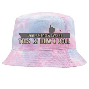 Aircraft Carrier Uss America Cvagift66 Warship Veteran Father Gift Tie-Dyed Bucket Hat