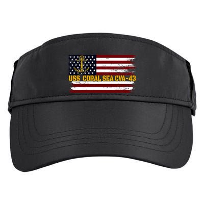 Aircraft Carrier USS Coral Sea CVA 43 Veteran Father's Day Adult Drive Performance Visor