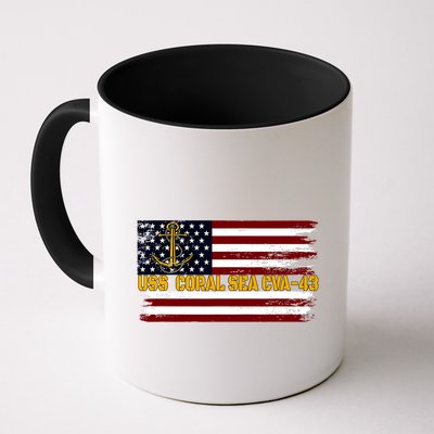 Aircraft Carrier USS Coral Sea CVA 43 Veteran Father's Day Mug