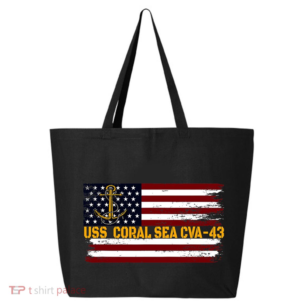Aircraft Carrier USS Coral Sea CVA 43 Veteran Father's Day 25L Jumbo Tote
