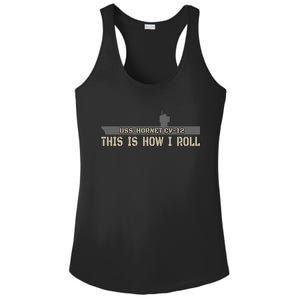 Aircraft Carrier Uss Hornet Cvgift12 Warship Veteran Father Dad Gift Ladies PosiCharge Competitor Racerback Tank